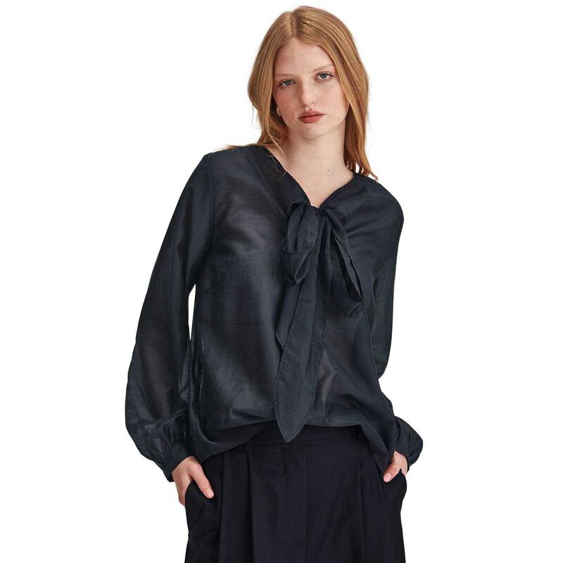 Caroline Sills Tie Neck Blouse image number 0